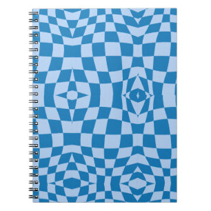 Blue Checkered Pattern Notitieboek