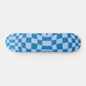 Blue Checkered Pattern Persoonlijk Skateboard (Horizontaal)