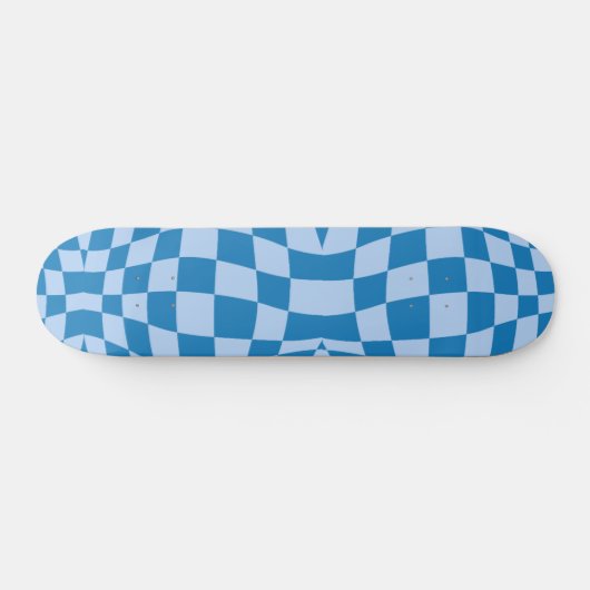 Blue Checkered Pattern Persoonlijk Skateboard (Horizontaal)