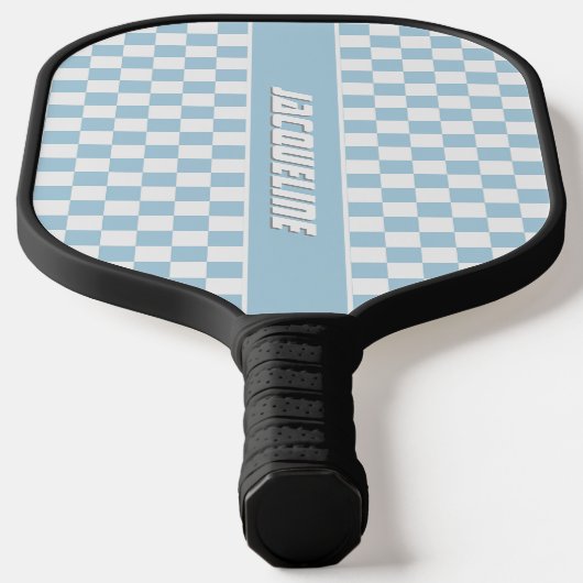 Blue Checkered Pattern Pickleball Paddle (Laagn)