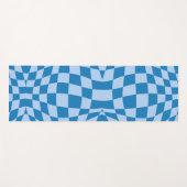 Blue Checkered Pattern Yogamat (Voorkant (horizontaal))