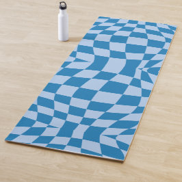 Blue Checkered Pattern Yogamat