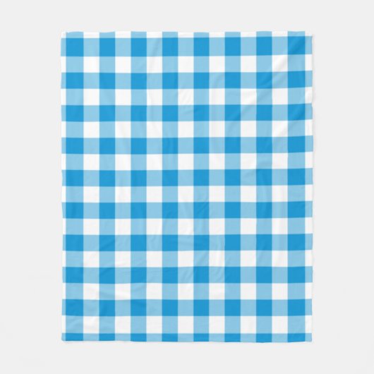 Blue Checkered Square Seamless Pattern  Fleece Deken (Voorkant)