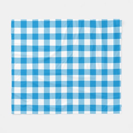 Blue Checkered Square Seamless Pattern Fleece Deken (Voorkant (Horizontaal))
