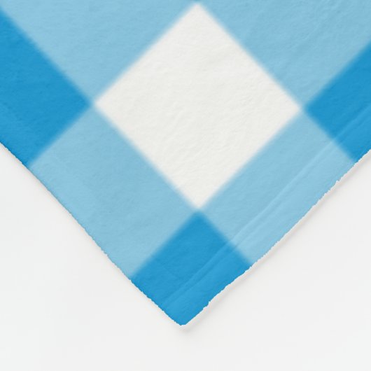 Blue Checkered Square Seamless Pattern Fleece Deken (Hoek)
