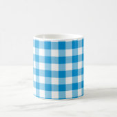 Blue Checkered Square Seamless Pattern Koffiemok (Center)