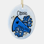 Blue Cheer Ornament Megaphone Pom Pom Cute (Rechts)