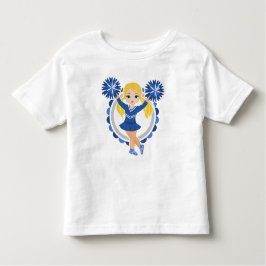 Blue Cheerleader Blonde - Cute Cheer Kinder Shirts