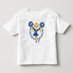 Blue Cheerleader Blonde - Cute Cheer Kinder Shirts