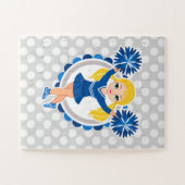 Blue Cheerleader Blonde - Cute Cheer Legpuzzel (Horizontaal)