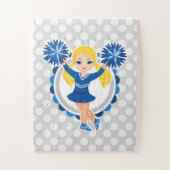 Blue Cheerleader Blonde - Cute Cheer Legpuzzel (Verticaal)
