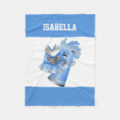 Blue Cheerleader Fleece Blanket (Voorkant)