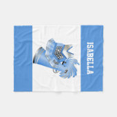 Blue Cheerleader Fleece Blanket Deken (Voorkant (Horizontaal))