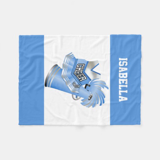 Blue Cheerleader Fleece Blanket Deken (Voorkant (Horizontaal))