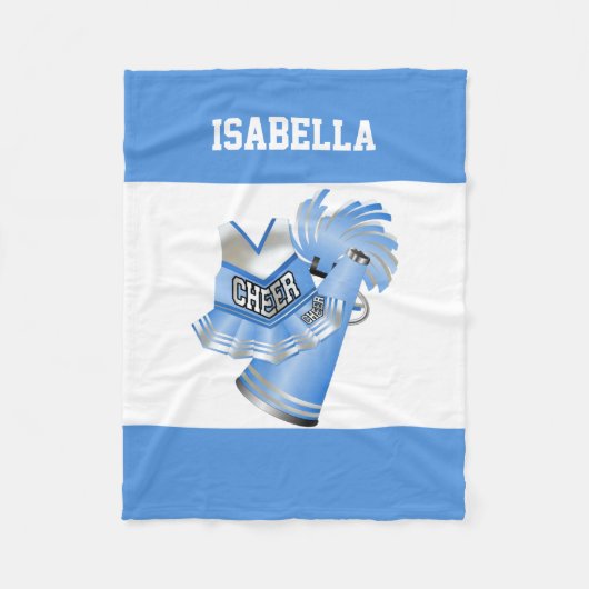 Blue Cheerleader Fleece Blanket Deken (Voorkant)