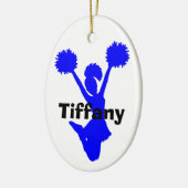 Blue Cheerleader Ornament (Links)