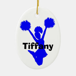 Blue Cheerleader Ornament
