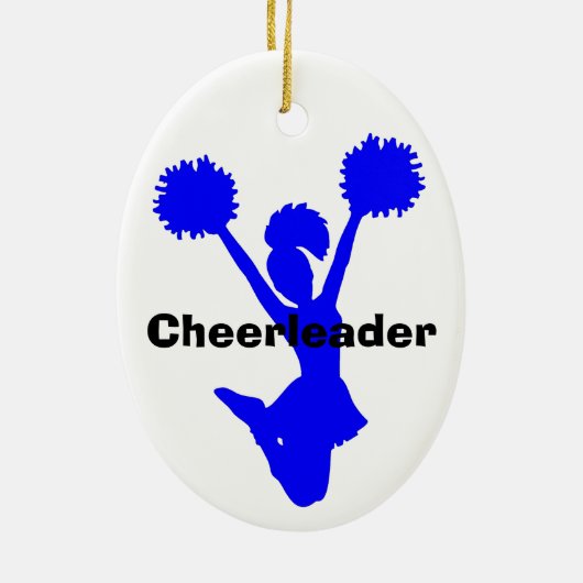 Blue Cheerleader Ornament (Achterkant)