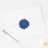 Blue Cheerleader Pom Pom Ronde Sticker (Envelop)