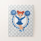 Blue Cheerleader Redhead - Cute Cheer Legpuzzel (Verticaal)