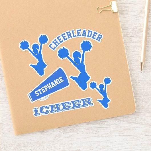 Blue Cheerleader Set Sticker (Notitieboek)