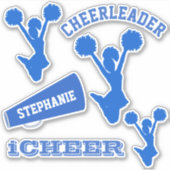 Blue Cheerleader Set Sticker (Voorkant)
