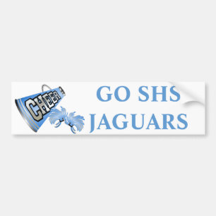 Blue Cheerleader's Team Spirit Bumpersticker