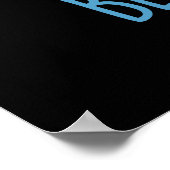 Blue Cheese Funny Food Pun Dark BG Poster (Hoek)