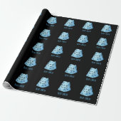 Blue Cheese Funny Sad Pun Dark BG Cadeaupapier (Uitgerold)