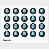 Blue Cheese Funny Sad Pun Dark BG Ronde Sticker (Vel)