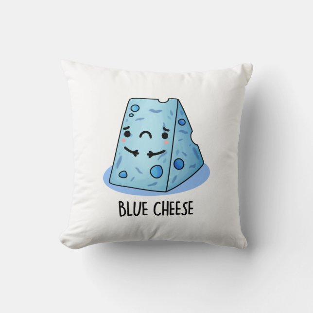 Blue Cheese Funny Sad Pun Kussen (Voorkant)