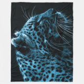 BLUE CHEETAH FLEECE DEKEN (Voorkant)