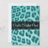 Blue Cheetah Lace Print Bachelorette Party Kaart (Voorkant)