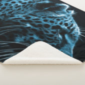 BLUE CHEETAH SHERPA DEKEN (3/4)
