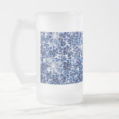 Blue Cheetah Sparkles Frosted Glass Beer Mok (Links)