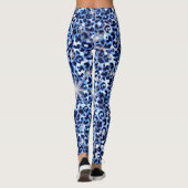 Blue Cheetah Sparkles Leggings (Achterkant)