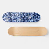 Blue Cheetah Sparkles Persoonlijk Skateboard (Horizontaal)