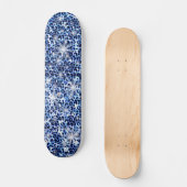 Blue Cheetah Sparkles Persoonlijk Skateboard (Voorkant)