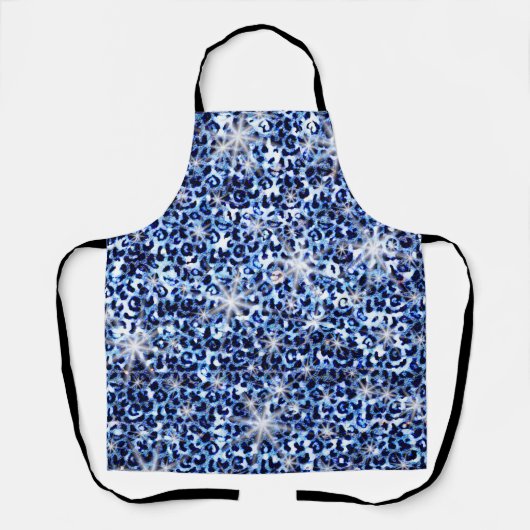 Blue Cheetah Sparkles Schort (Voorkant)