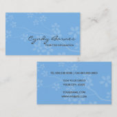 Blue Cherry Blossom Branch Visitekaartje (Voorkant / Achterkant)