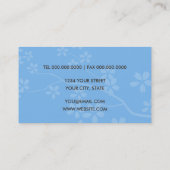 Blue Cherry Blossom Branch Visitekaartje (Achterkant)