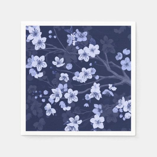 Blue Cherry Blossom Servet (Voorkant)