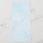 Blue Cherry Blossom Wedding Menu Kaart (Achterkant)