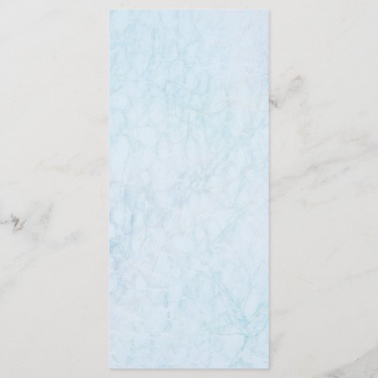 Blue Cherry Blossom Wedding Menu Kaart (Achterkant)