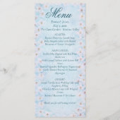 Blue Cherry Blossom Wedding Menu Kaart (Voorkant)