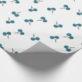 Blue Cherry Pattern Cadeaupapier (Hoek)