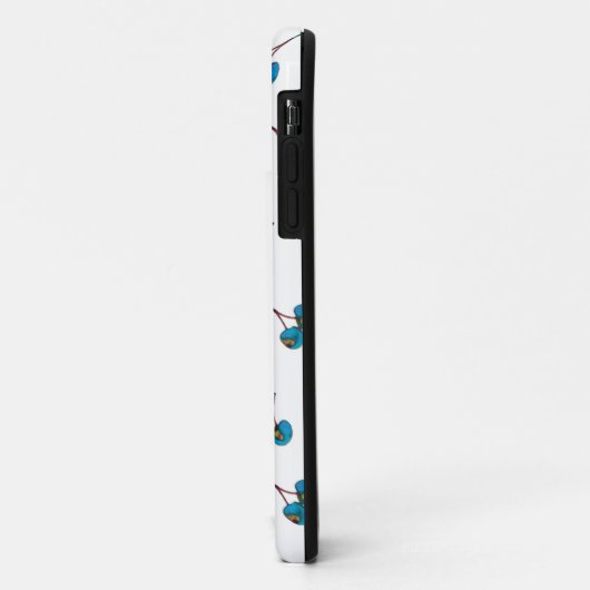 Blue Cherry Pattern Case-Mate iPhone Case (Achterkant/links)