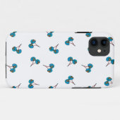 Blue Cherry Pattern Case-Mate iPhone Case (Achterkant (horizontaal))