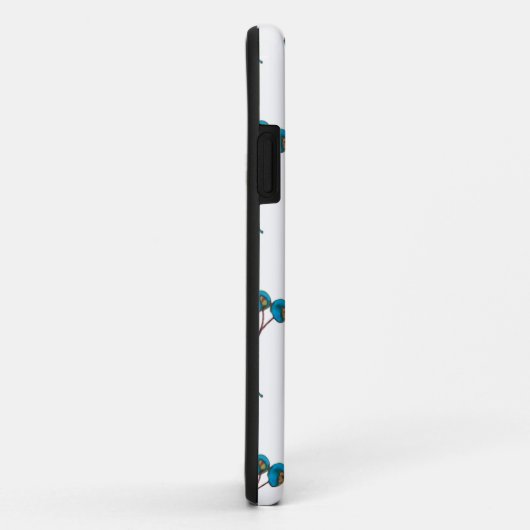 Blue Cherry Pattern Case-Mate iPhone Case (Achterkant/rechts)