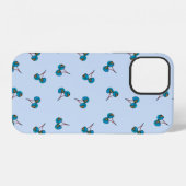 Blue Cherry Pattern Case-Mate iPhone Hoesje iPhone 12 Hoesje (Achterkant horizontaal)